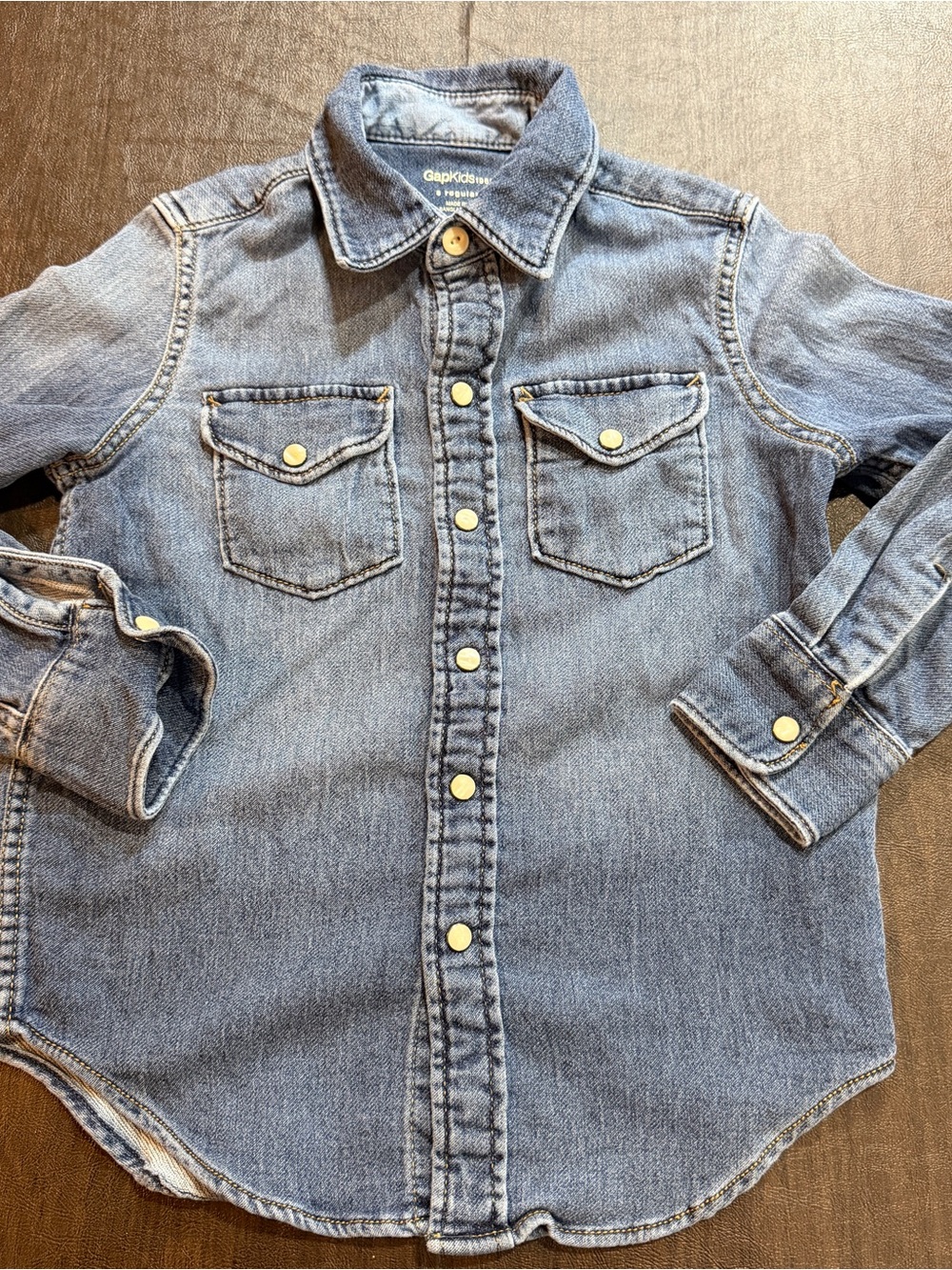 GapKids 1969 Denim Western Shirt Sz S Regular